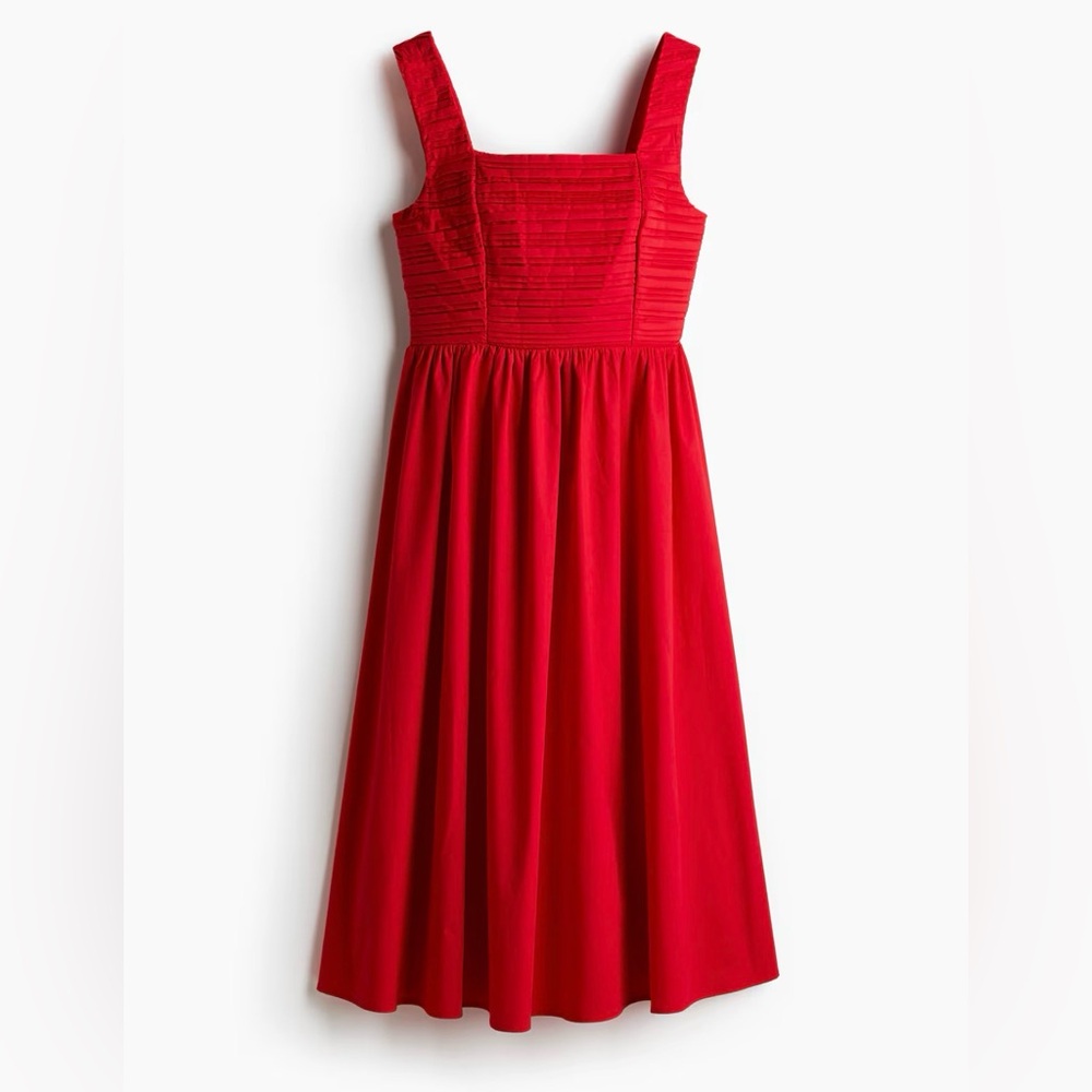H&M Vibrant Red Midi Dress